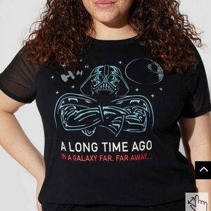 TORRID NWOT Lucas Star Wars Darth Vader Classic Fit Crew Neck Raglan Top